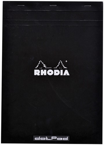 Schrijfblok Rhodia A4 dots 80v 80gr zwart 1 Stuk