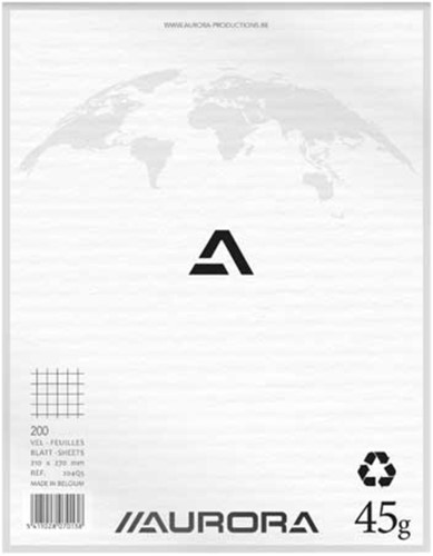 Kladblok Aurora 210x270mm ruit 5x5mm 200 vel 45gr 1 Stuk