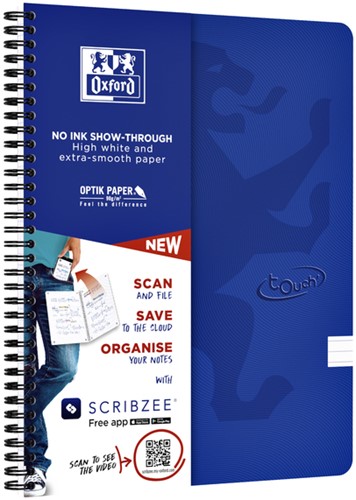 Spiraalblok Oxf Touch A4 lijn 140pag 80gr bl 1 Stuk-2