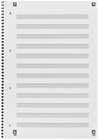 Collegeblk Oxf A4+ muziek 4gaats 100pag 80gr blauw 1 Stuk-2
