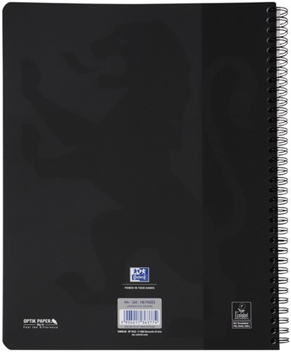 Spiraalblok Oxf Touch A4 ruit 5mm 140pag 80gr zw 1 Stuk-2