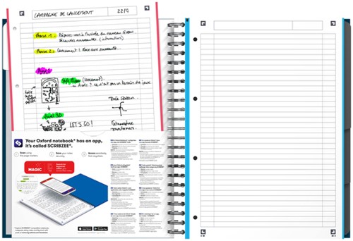 Collegeblok Oxford europeanbook A4+ 120 vel ass 1 Stuk-5