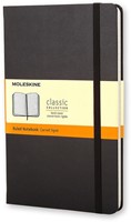 Notitieboek Moleskine large 130x210mm ln hc zwart 1 Stuk