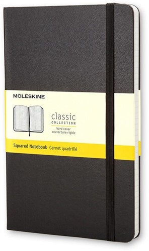 Notitieboek Moleskine large 130x210 ruit 5x5 hc zw 1 Stuk