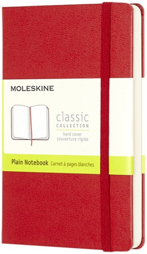 Notitieboek Moleskine pocket 90x140mm blanco hc rd 1 Stuk