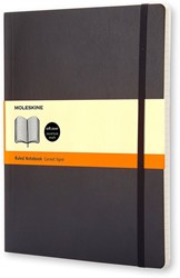 Notitieboek Moleskine XL 190x250mm lijn sc zwart 1 Stuk