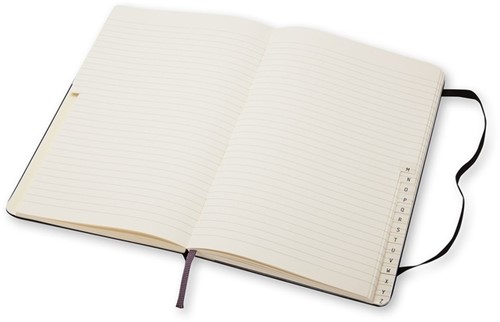 Adresboek Moleskine L 130x210mm hc lijn zwart 1 Stuk-2