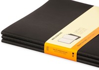 Schrift Moleskine 190x250mm lijn 240pag zwart 3st 3 Stuk-2