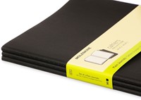 Schrift Moleskine 190x250mm blc 240pag zwart 3st 3 Stuk-2