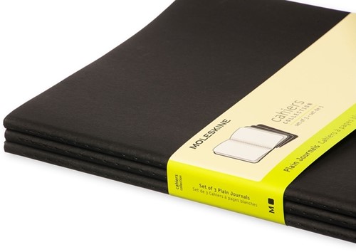 Schrift Moleskine 190x250mm blc 240pag zwart 3st 3 Stuk-2