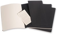 Schrift Moleskine 190x250mm blc 240pag zwart 3st 3 Stuk-1