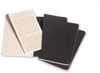 Schrift Moleskine 90x140mm blc 240pag zwart 3st 3 Stuk-1