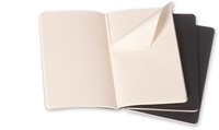 Schrift Moleskine 130x210mm lijn 160pag zwart 3st 3 Stuk-3