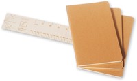 Schrift Moleskine 130x210mm blc 160pag kraft 3st 3 Stuk-2
