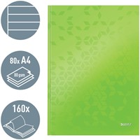 NOTITIEBOEK LEITZ WOW A4 LIJN 80V GROEN 1 Stuk-9