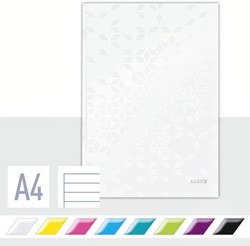 NOTITIEBOEK LEITZ WOW A4 LIJN 80V WIT 1 Stuk