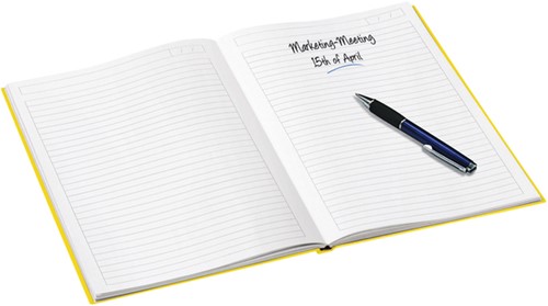 Notitieboek Leitz WOW A5 160blz 90gr lijn geel 1 Stuk-2