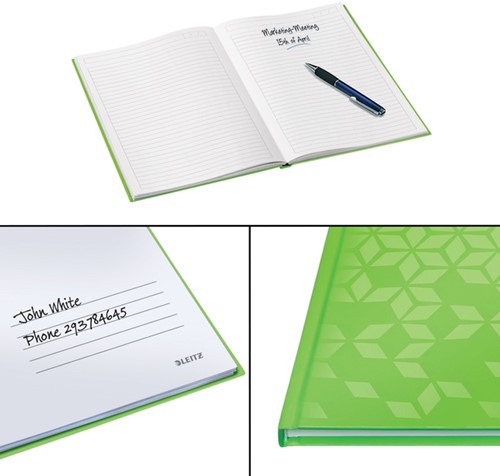 Notitieboek Leitz WOW A5 160blz 90gr lijn groen 1 Stuk-5
