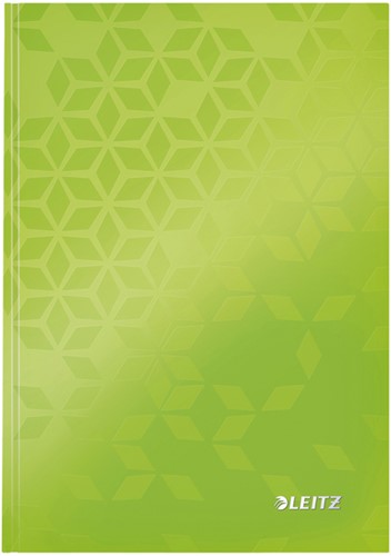 Notitieboek Leitz WOW A5 160blz 90gr lijn groen 1 Stuk