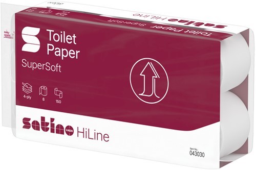 Toiletpapier Satino MT1 HiLine 8x150 vel 043030 8 Rol