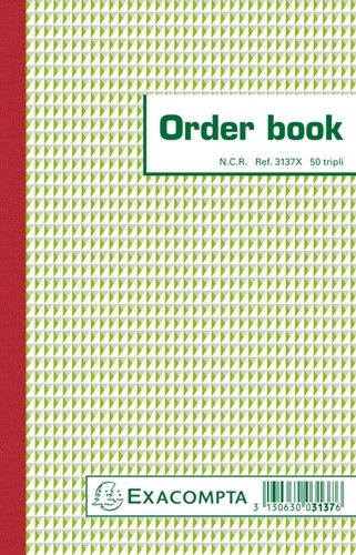 Orderboek Exacompta 210x135mm 50x3vel 1 Stuk