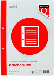 Cursusblok Quantore A4 lijn met kantlijn 200pg 1 Stuk