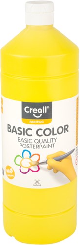 Plakkaatverf Creall basic geel 1000ml 1000 Milliliter