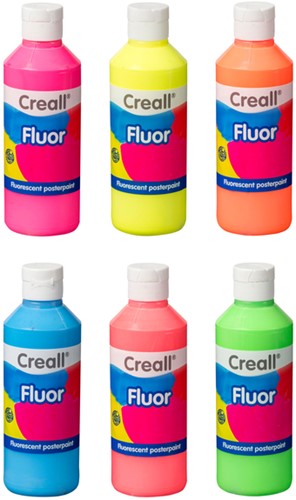 Plakkaatverf Creall fluor oranje 250ml 250 Milliliter-2