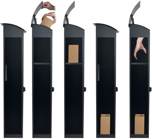 Pakketbrievenbus Helsinki zwart 1 Stuk-5