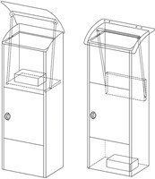 Pakketbrievenbus Helsinki zwart 1 Stuk-3