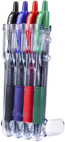 Gelschrijver PILOT clicker Set2Go M basis assorti 4 Stuk-3