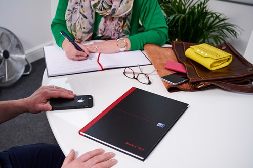 Notitieboek Oxford Black n' Red A4 96vel blanco 1 Stuk-3