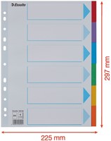 Tabbladen Esselte Stand A4 6dlg karton 11r ass 1 Set-2