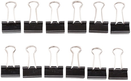 Papierklem MAUL foldback 215 19mm zwart 12 stuks 12 Stuk-2