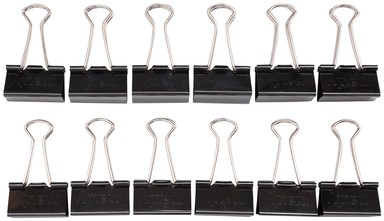 Papierklem MAUL foldback 215 13mm zwart 12 stuks 12 Stuk-3