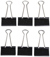Papierklem MAUL foldback 215 19mm zwart 6 stuks 6 Stuk-2