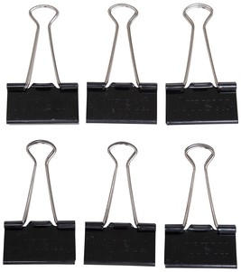 Papierklem MAUL foldback 215 19mm zwart 6 stuks 6 Stuk-2