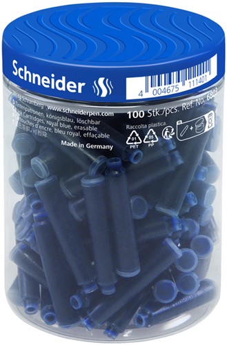 Inktpatroon Schneider din koningsblauw 100 Stuk