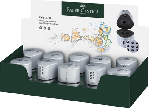 Puntenslijper Faber-Castell trio grip 2001 zilver 1 Stuk-7