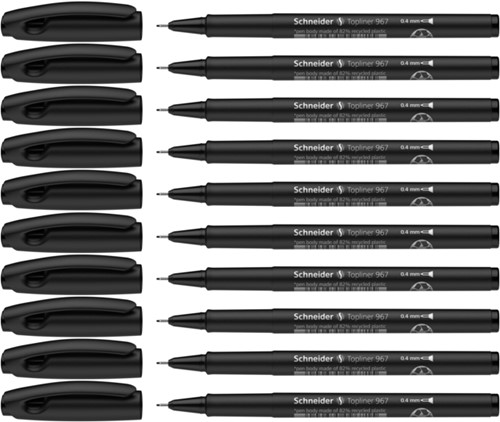 Fineliner Schneider 967 0.4mm zwart 1 Stuk-1