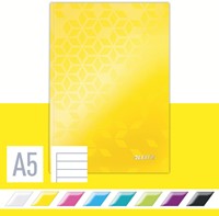 Notitieboek Leitz WOW A5 160blz 90gr lijn geel 1 Stuk-3