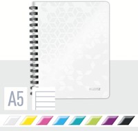 Notitieboek Leitz WOW A5 lijn spiraal PP wit 1 Stuk-5