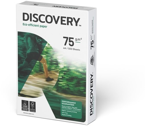 Kopieerpapier Discovery A4 75gr wit 500 Vel