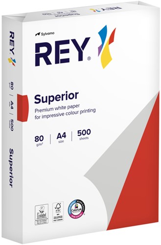 Kopieerpapier Rey Superior A4 80gr wit 500 Vel-2