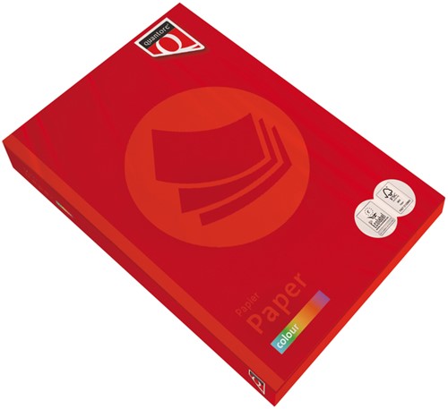 Kopieerpapier Quantore Colour A3 120gr felrood 250 Vel