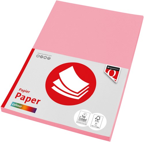 Kopieerpapier Quantore Col-50 A4 160gr roze 50 Vel