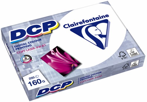 Laserpapier Clairefontaine DCP A4 160gr wit 250 Vel