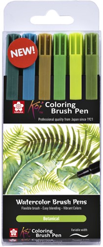 Brushpen Sakura Koi WaterBrush klein reservoir 6 Stuk-2