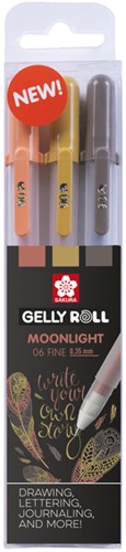 Gelschrijver Sakura Gelly Roll Moonlight nature 3 Stuk-2