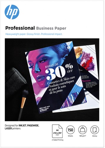 Fotopapier HP 3VK91A A4 laser 180gr glans 150 Vel-2